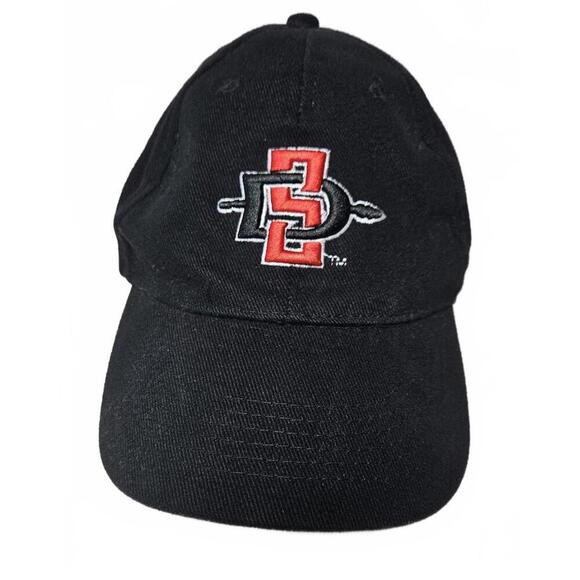San Diego State University SDSU Baseball Cap - Black Adjustable Hat - Picture 1 of 7